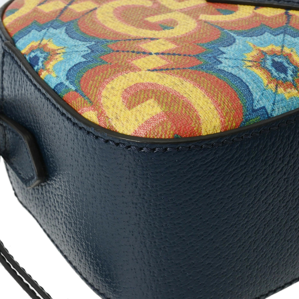 Gucci Kaleidoscope Bag Shoulder GG Blue Leather Yellow - Picture 5 of 9